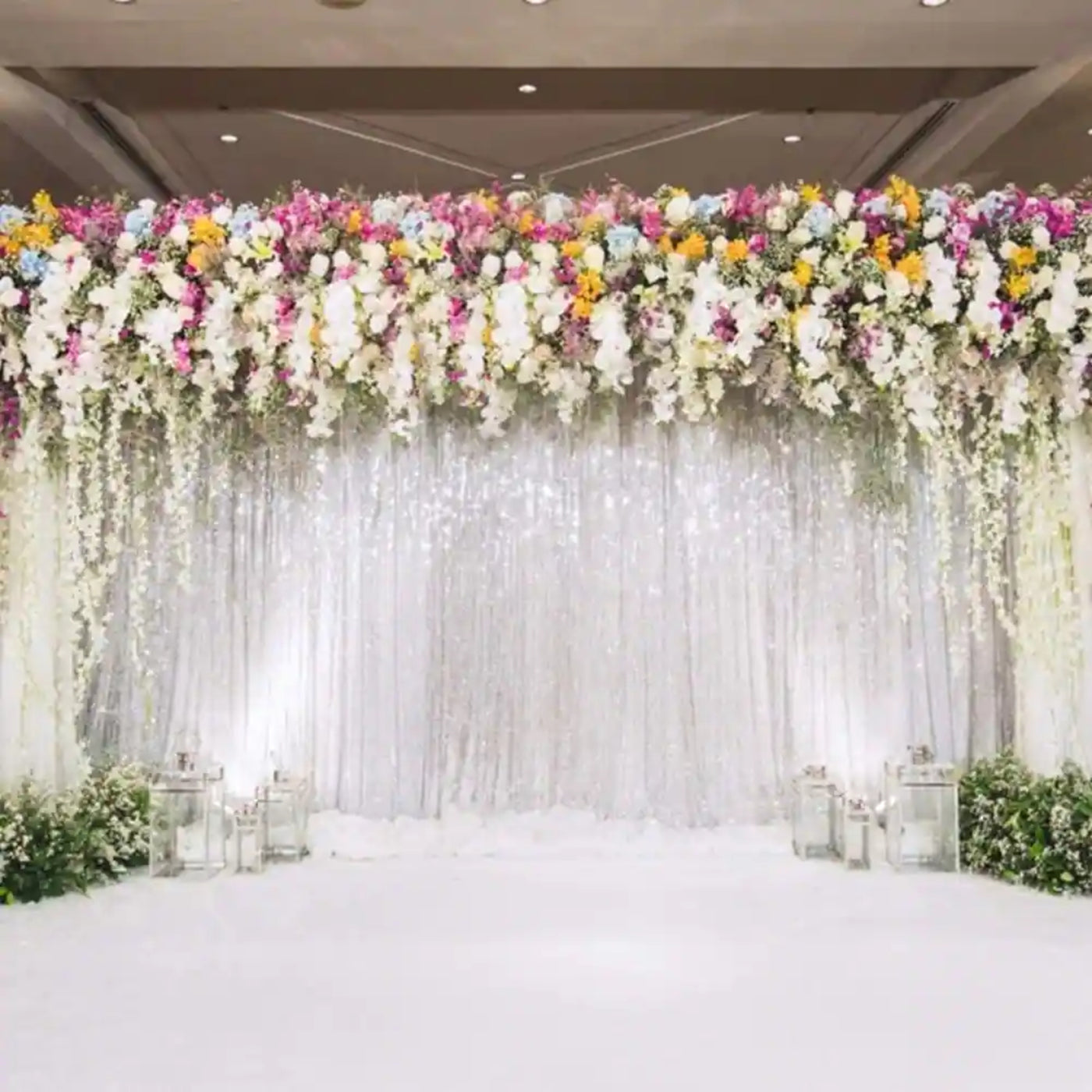 Heavy Duty Wedding Backdrop Stand | Adjustable Canopy Frame | (9.84x9.84x9.84ft)