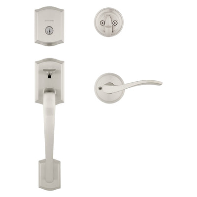 Kwikset Cove Satin Nickel SmartKey Security Combo Pack