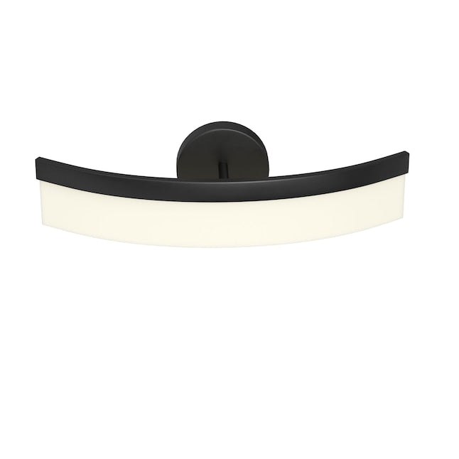 Origin 21 Lynnpark 20-Inch Matte Black LED Vanity Light with Frosted Acrylic Shade