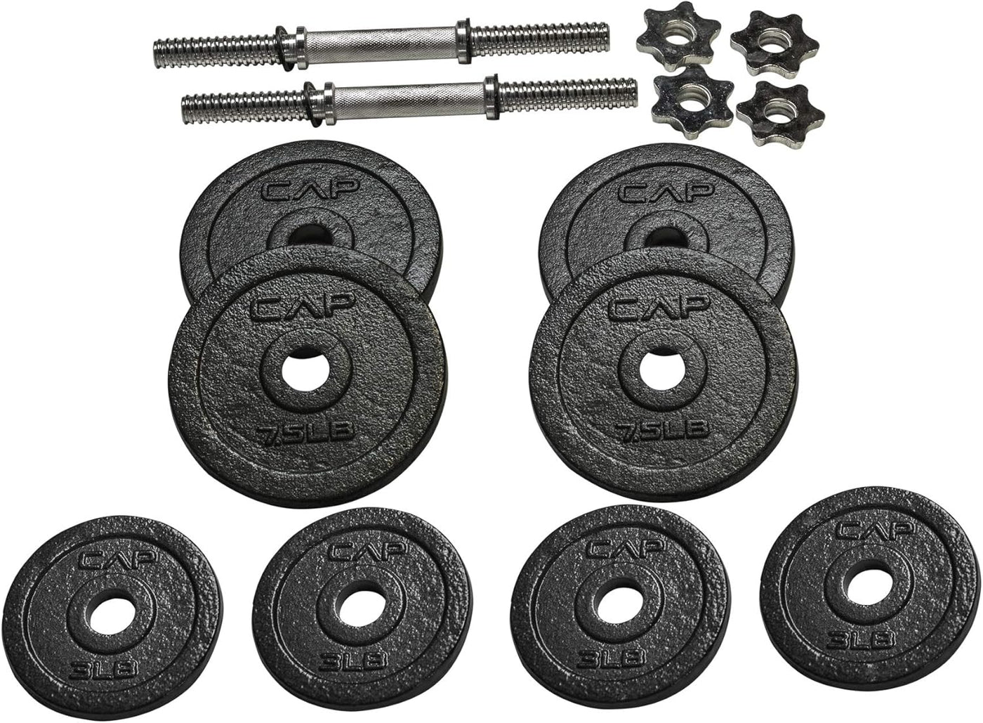 CAP Barbell 25-Pound Adjustable Dumbbell Weight Set