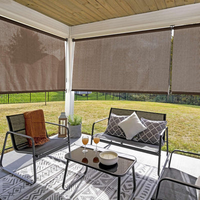 Coolaroo 10'x8' Exterior Roller Shade, 120"Lx96"H