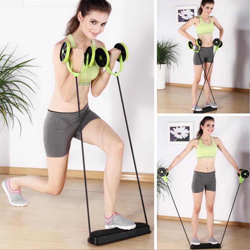 AB Roller Set with Adjustable Resistance Bands