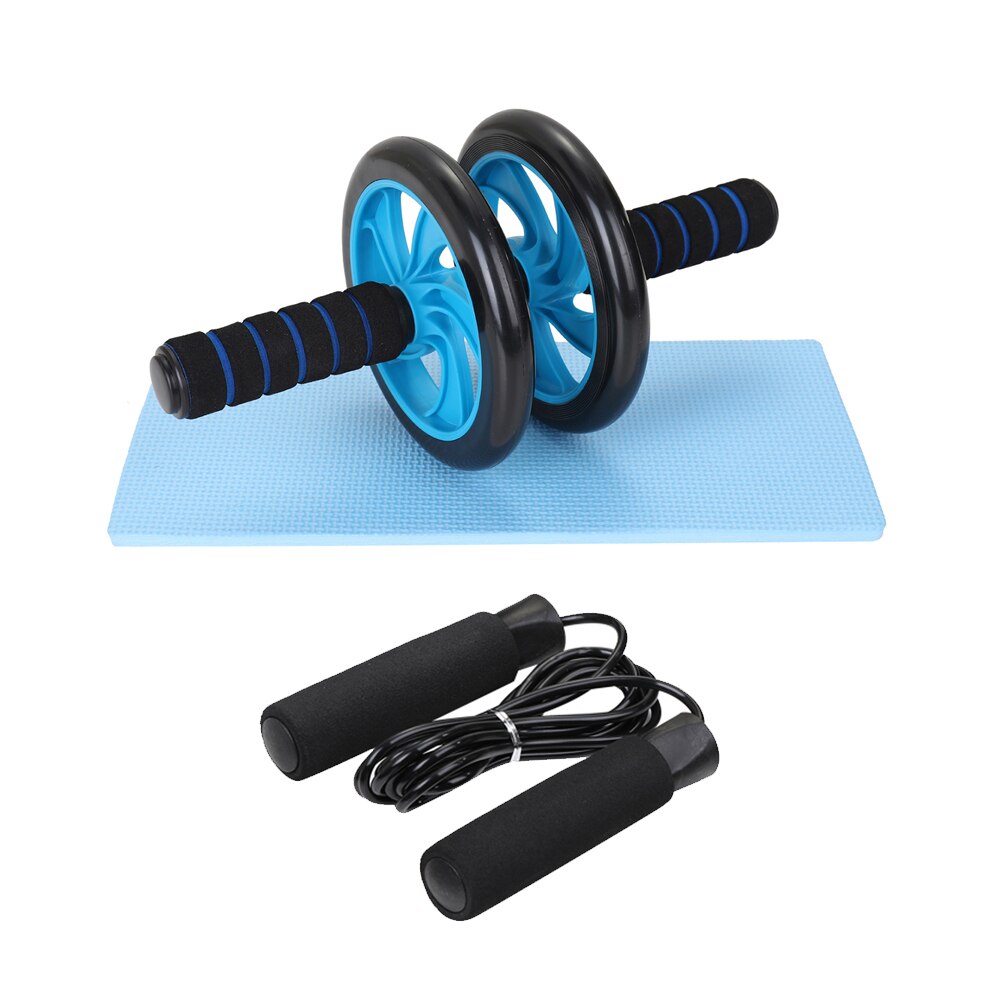 Exercise Equipment Set with Ab Roller, Push Up Bar, and Jump Rope