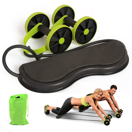 AB Roller Set with Adjustable Resistance Bands