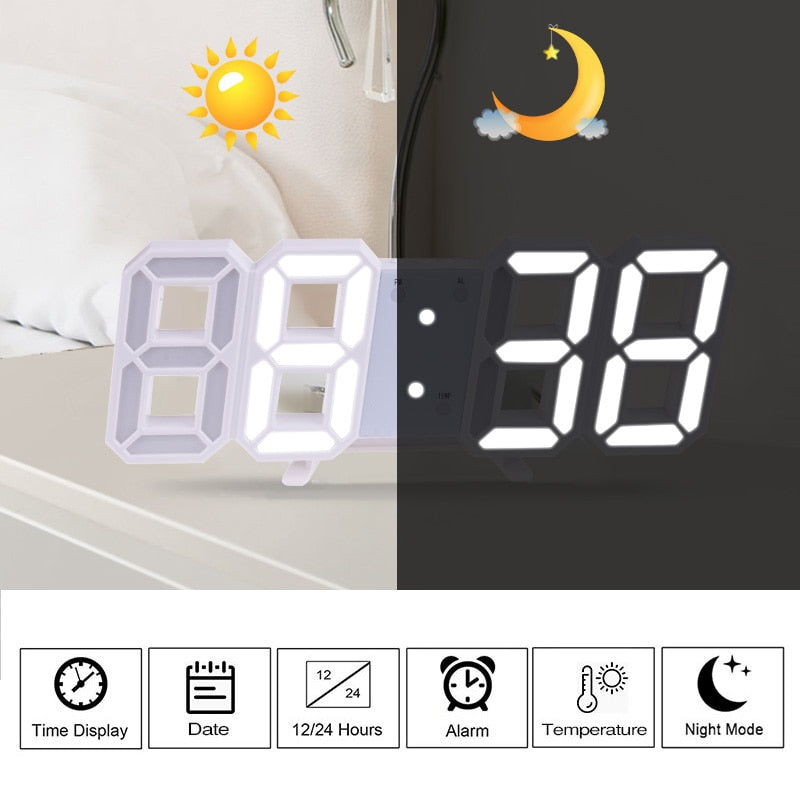 Large LED Digital Wall Clock