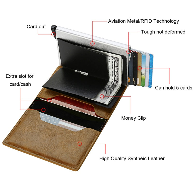 RFID Card Holder Men Wallets